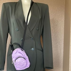 Olivia & Kate purple smiley face purse handbag